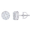 925 Sterling Silver Womens Round Baguette 0.24ct, 0.54ct Moissanite Round Fashion Stud Earrings