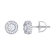 925 Sterling Silver Womens 0.74ct Moissanite Round Fashion Stud Earrings