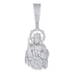 925 Sterling Silver Unisex Cubic-Zirconia St. Jude Saint Religious Pendant