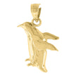 10kt Yellow Gold Womens Penguin Animal Charm Pendant