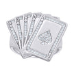 925 Sterling Silver Mens Cubic-Zirconia Poker Cards Gambling Ring Size 9 - SLV-142103