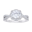 925 Sterling Silver Womens Cubic-Zirconia Fashion Engagement Ring Size 6 - SLV-142194