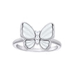 925 Sterling Silver Womens Cubic-Zirconia Butterfly Fashion Ring Size 8 - SLV-142230