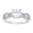 925 Sterling Silver Womens Cubic-Zirconia Fashion Engagement Ring Size 8 - SLV-142250