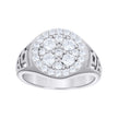 925 Sterling Silver Mens Cubic-Zirconia Fashion Ring Size 9 - SLV-142278