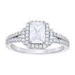925 Sterling Silver Womens Emerald Round Cubic-Zirconia Engagement Ring Size 5
