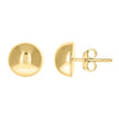 10kt Yellow Gold Womens Half Ball Stud Earrings