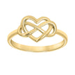 14kt Yellow Gold Womens Infinity Heart Ring 
