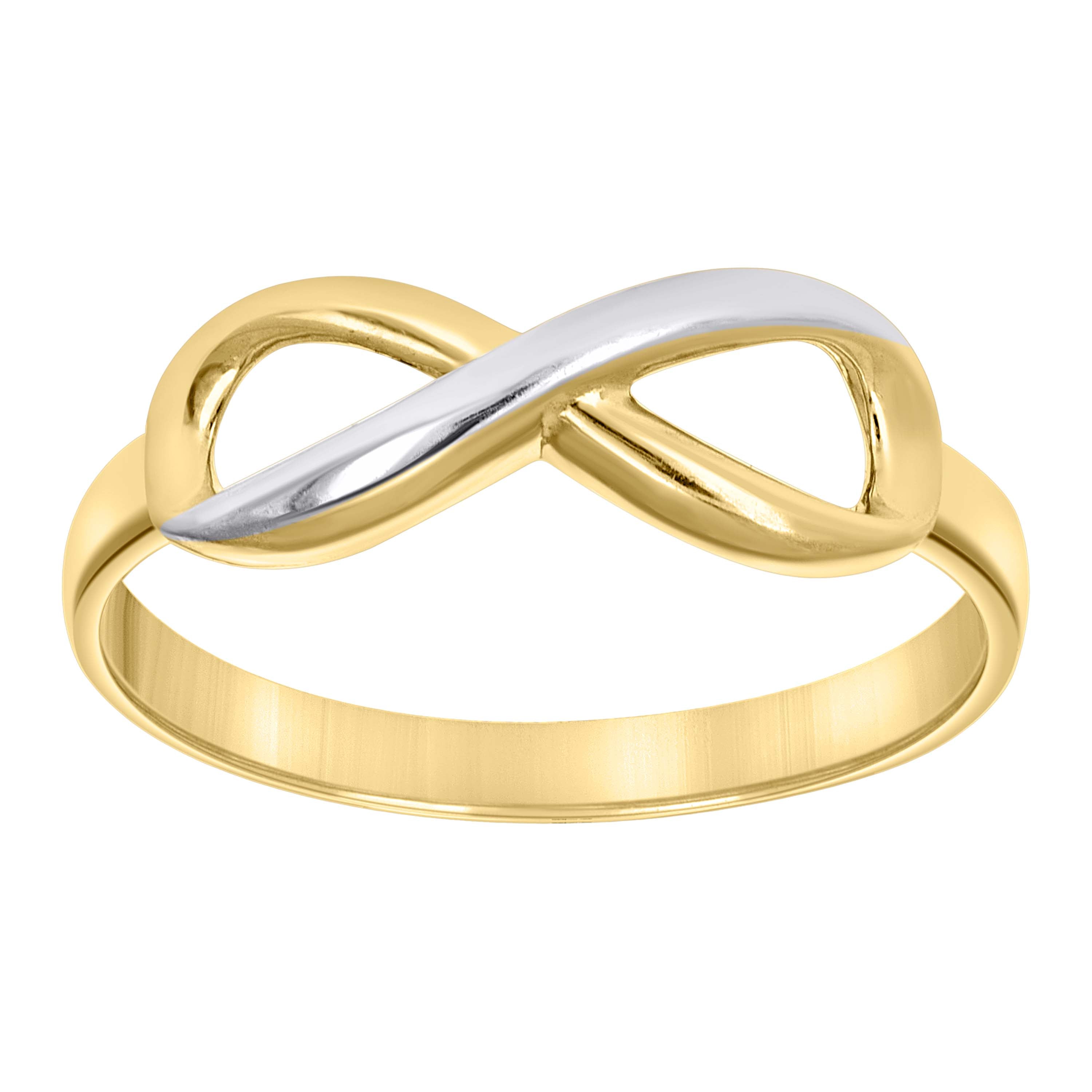 10kt Two-Tone Gold Womens Infinity Ring 