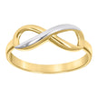 10kt Two-Tone Gold Womens Infinity Ring 