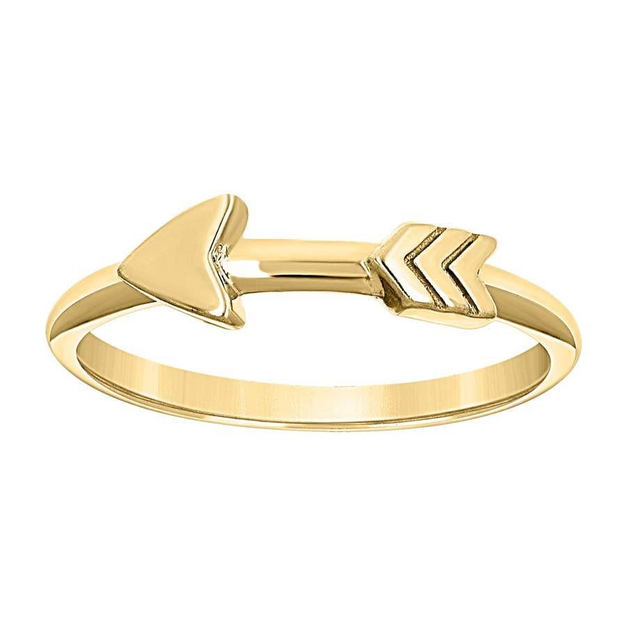 14kt Yellow Gold Womens Arrow Fashion Ring 