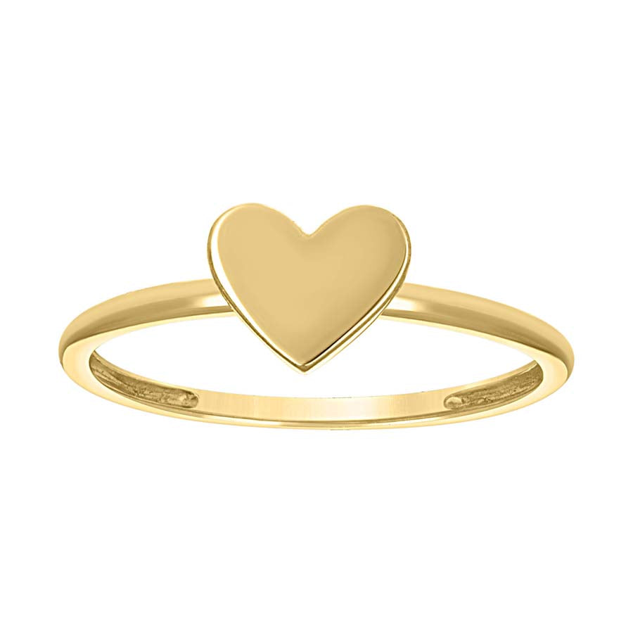 14kt Yellow Gold Womens Heart Ring 