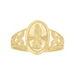10kt Yellow Gold Womens Oval Head Guadalupe Religious Ring 