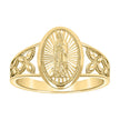14kt Yellow Gold Womens Oval Head Guadalupe Religious Ring 