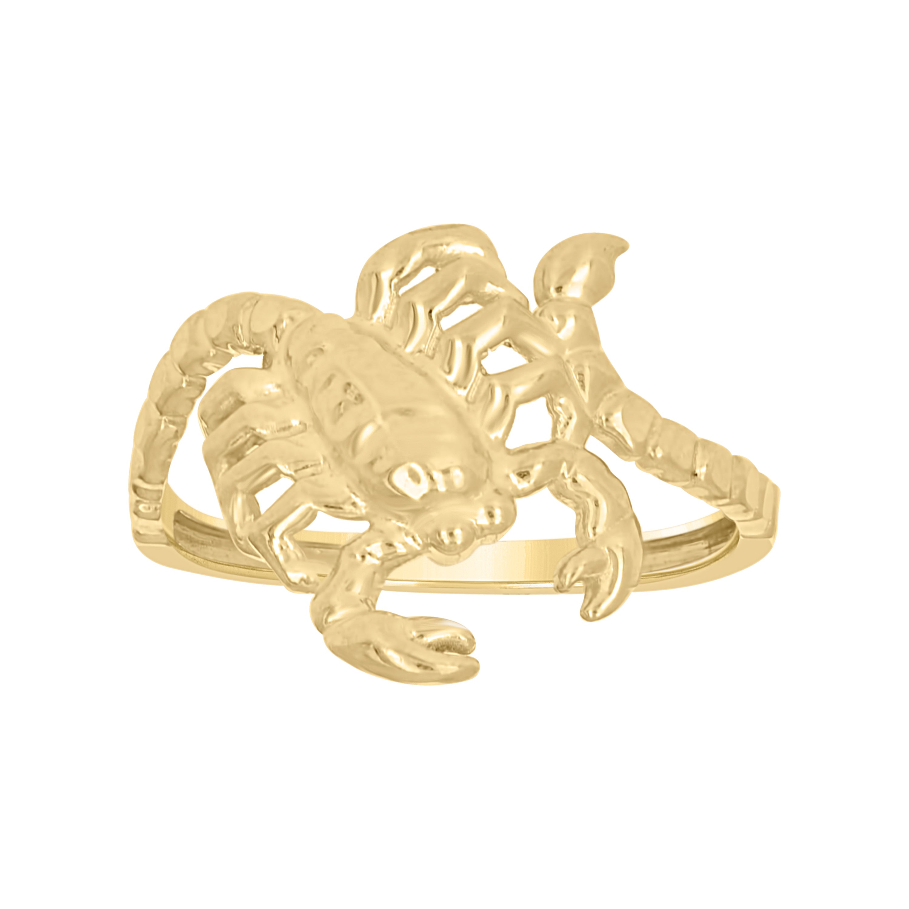 10kt Two-Tone Gold Womens Scorpion Zodiac Sign Ring 