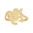 10kt Two-Tone Gold Womens Scorpion Zodiac Sign Ring 