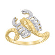 14kt Two-Tone Gold Womens Scorpion Zodiac Sign Ring 