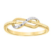 10kt Two-Tone Gold Womens Infinity Knot Ring 