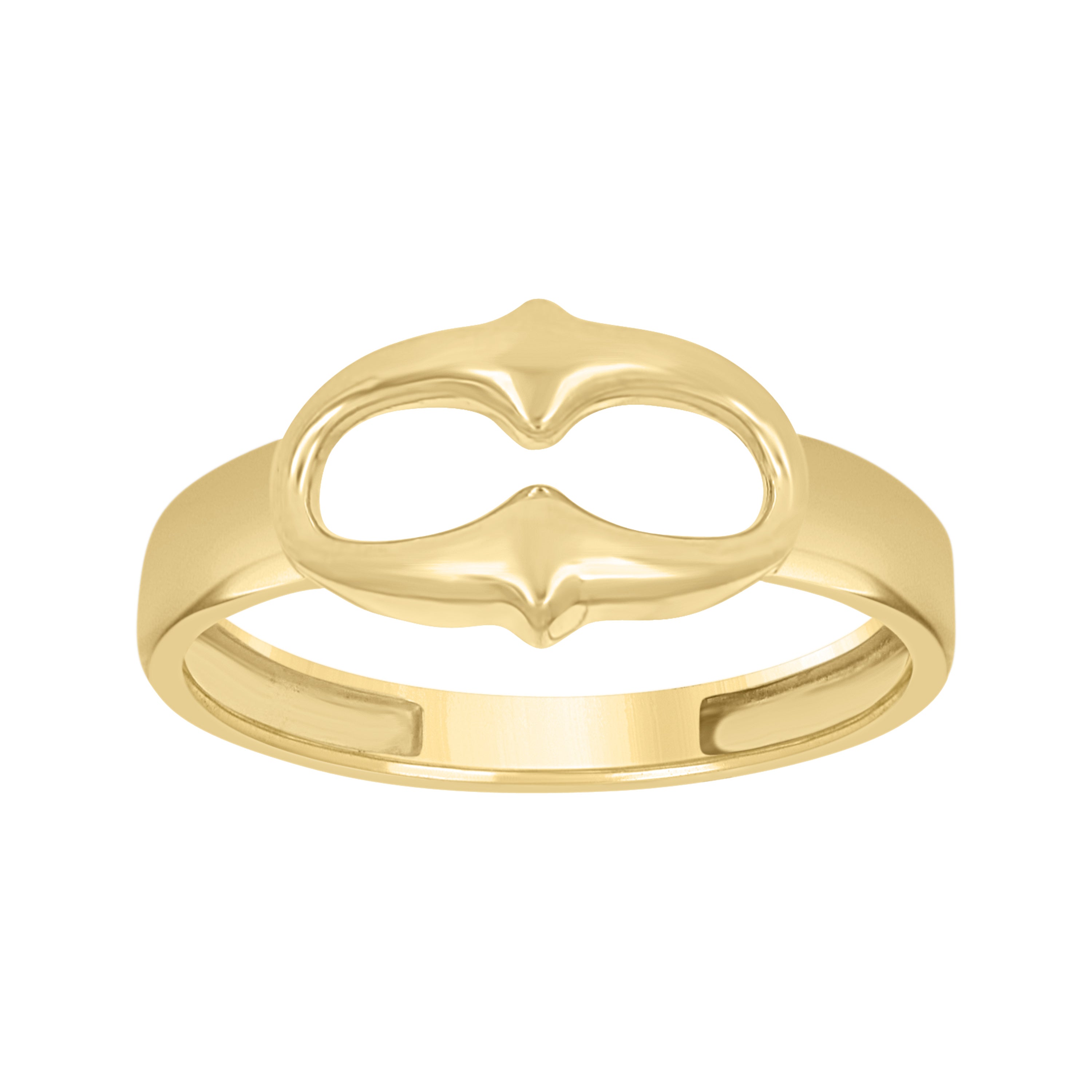 10kt Yellow Gold Womens Openwork Puff Fashion Ring 