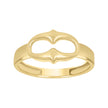 10kt Yellow Gold Womens Openwork Puff Fashion Ring 