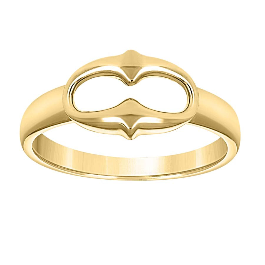 14kt Yellow Gold Womens Openwork Puff Fashion Ring 