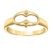 14kt Yellow Gold Womens Openwork Puff Fashion Ring 