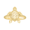 10kt Yellow Gold Womens Turtle Ocean Life Ring 