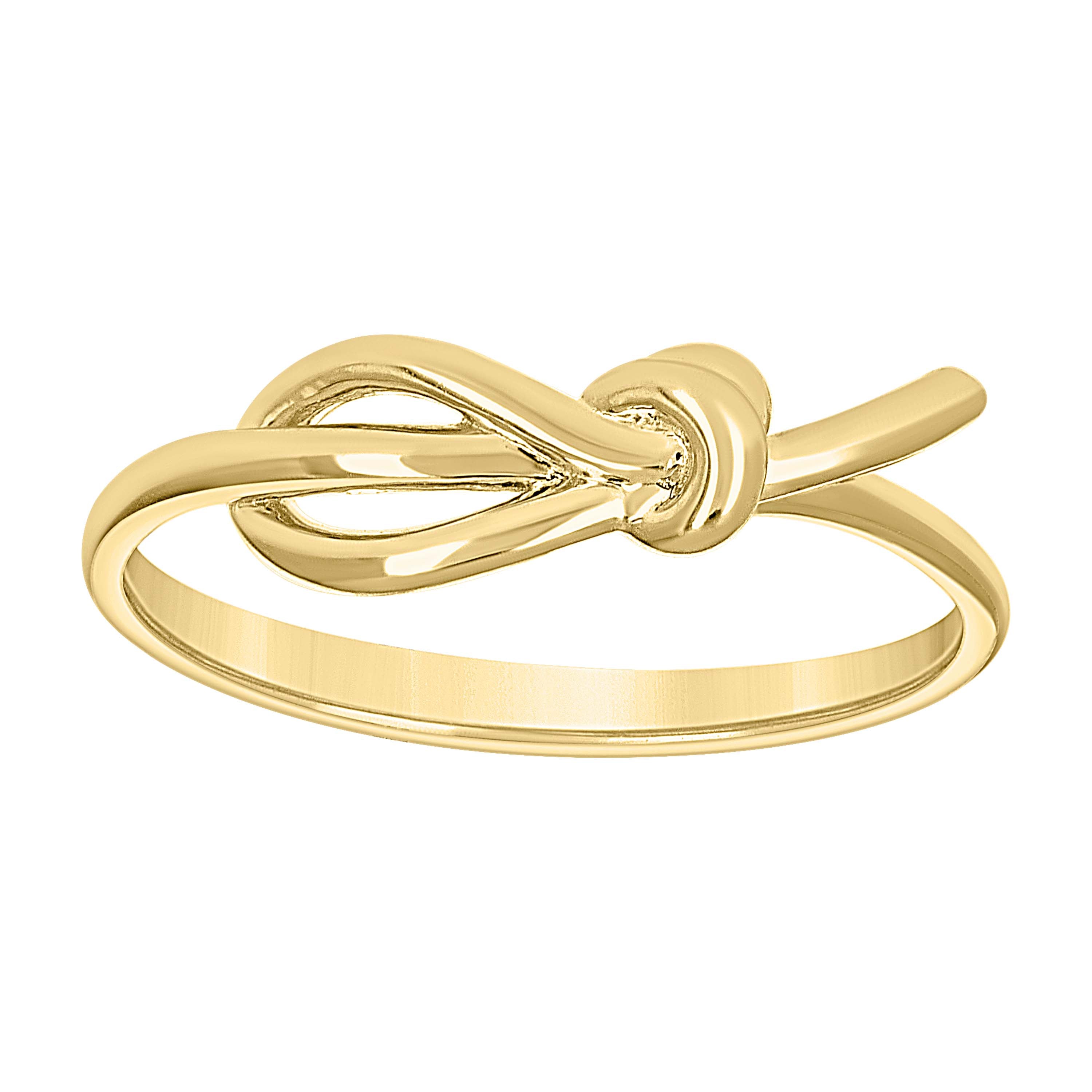10kt Yellow Gold Womens Love Knot Fashion Ring 