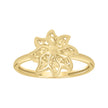 10kt Yellow Gold Womens Flower Head Fashion Ring 