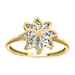 14kt Yellow Gold Womens Flower Head Fashion Ring 
