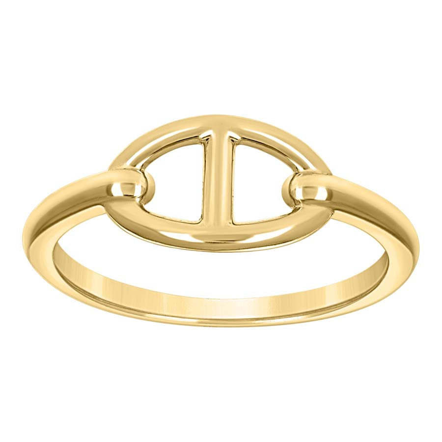14kt Yellow Gold Unisex Mariner Link Ocean Life Ring 