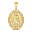 14kt Yellow Gold Unisex Miraculous Medal Religious Pendant 