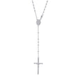 925 Sterling Silver Unisex Guadalupe Crucifix Cross Religious Rosary Necklace 3Mm 24 Inches - SLV-142839