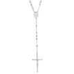 925 Sterling Silver Unisex Guadalupe Crucifix Cross Religious Rosary Necklace 4Mm 18 Inches