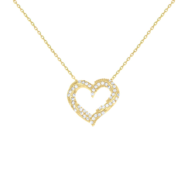10Kt Gold Cz Necklace 18" (16"+2")