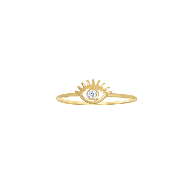 10Kt Gold Cz Ring 7"