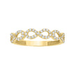 14kt Yellow Gold Womens Cubic-Zirconia Infinity Ring Size 7