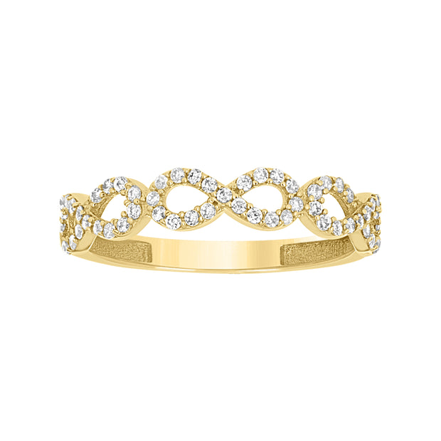 14Kt Gold Cz Ring S7