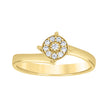 14kt Yellow Gold Womens Cubic-Zirconia Round Head Fashion Ring Size 7