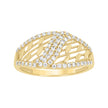 14kt Yellow Gold Womens Cubic-Zirconia Openwork Fashion Ring Size 7
