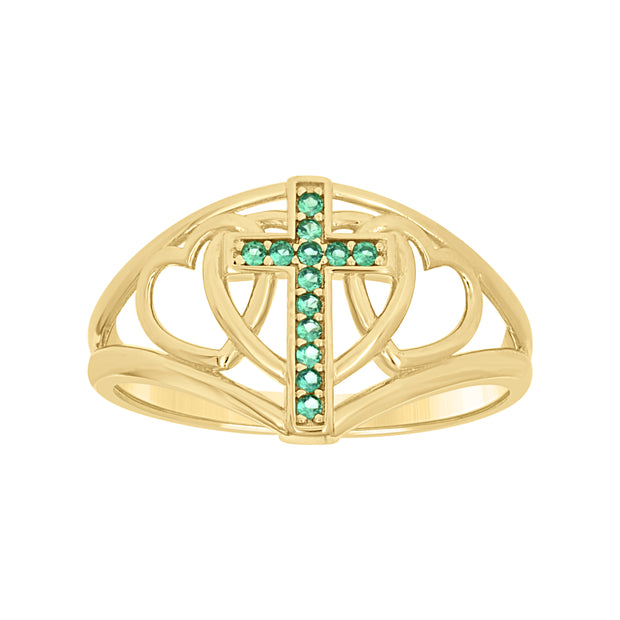 14Kt Gold Cz Ring S7