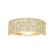 14kt Yellow Gold Womens Cubic-Zirconia Greek Key Fashion Band Ring Size 7
