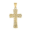 10kt Yellow Gold Unisex Crucifix Cross Religious Pendant 