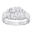 925 Sterling Silver Unisex Nugget Fashion Ring Size 11