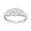 925 Sterling Silver Unisex Nugget Fashion Ring Size 6