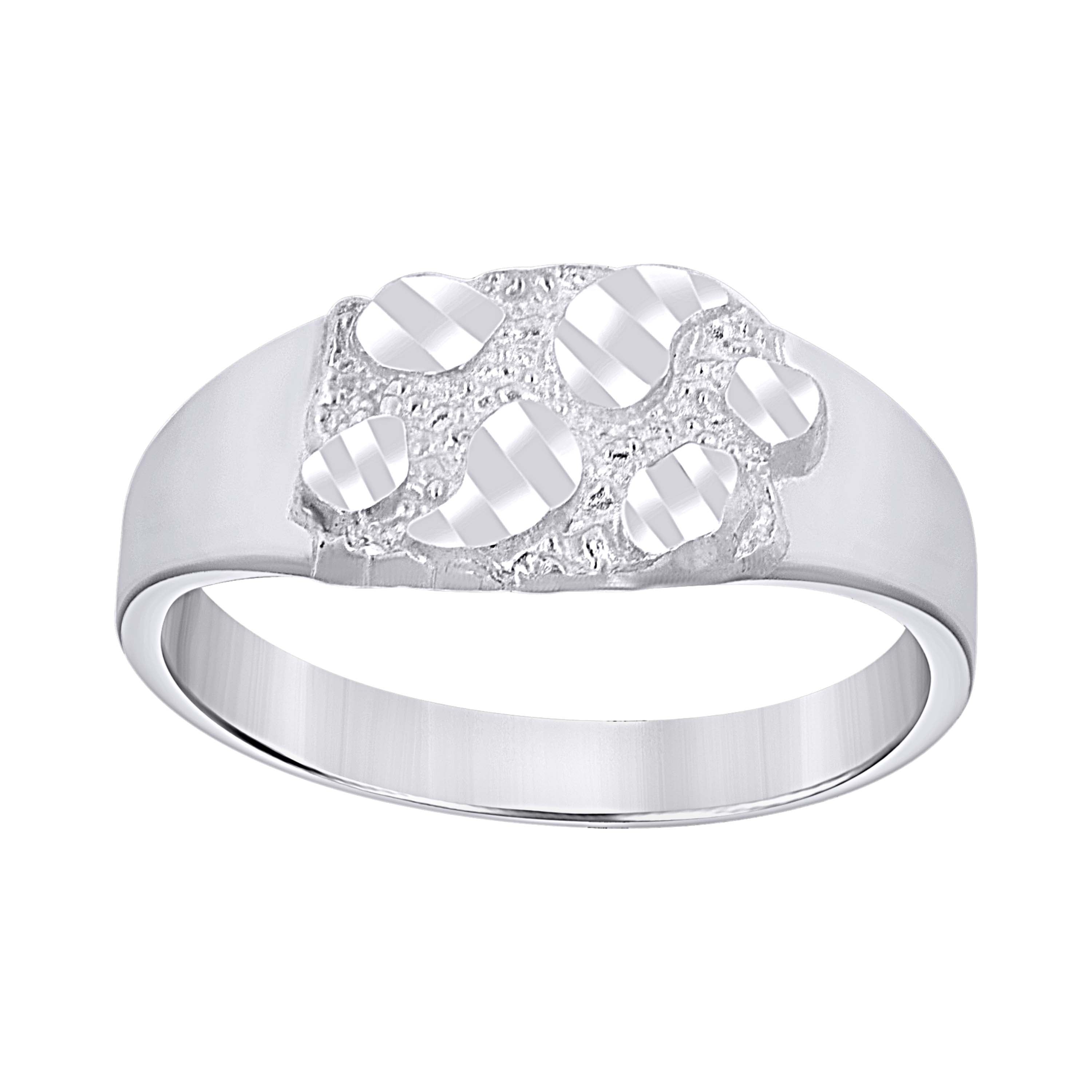 925 Sterling Silver Baby Nugget Fashion Ring Size 3