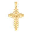 10kt Yellow Gold Unisex Cross Crucifix Religious Charm Pendant