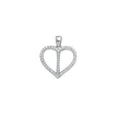 925 Sterling Silver Womens Cubic Zirconia Initial Letter I Heart Charm Pendant