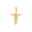 10kt Gold Two-Tone Unisex Jesus Religious Charm Pendant