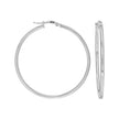925 Sterling Silver Womens Round Tube Hoop Earrings 